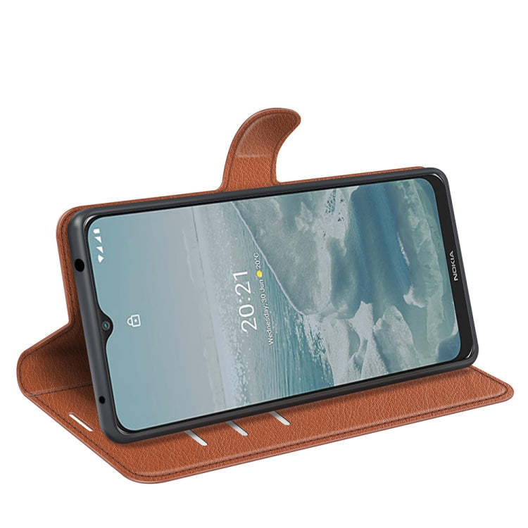 For Nokia G10/G20 Litchi Texture Horizontal Flip Protective Case with Holder & Card Slots & Wallet(Brown) - free shipping - PMC TechLife - Order now!
