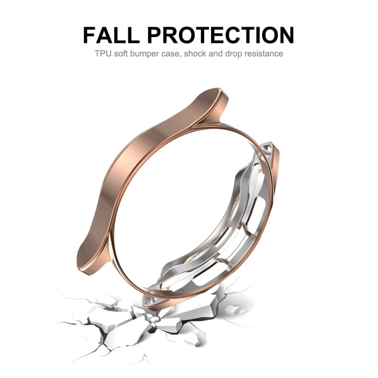For Samsung Galaxy Watch4 Classic 42mm ENKAY Hat-Prince Full Coverage Electroplate Soft Case TPU HD Clear Cover + Tempered Glass Protector(Silver) - Watch Cases by ENKAY | Online Shopping South Africa | PMC TechLife | Buy Now Pay Later Mobicred