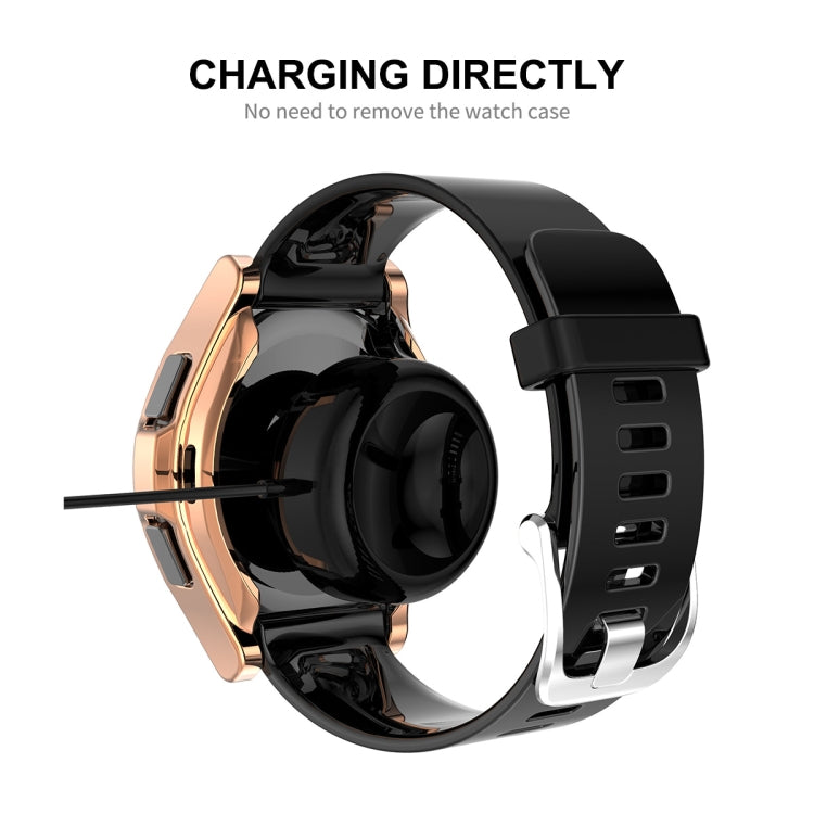 For Samsung Galaxy Watch4 Classic 46mm ENKAY Hat-Prince Full Coverage Electroplate Soft Case TPU HD Clear Cover + Tempered Glass Protector(Pink) - Watch Cases by ENKAY | Online Shopping South Africa | PMC TechLife | Buy Now Pay Later Mobicred