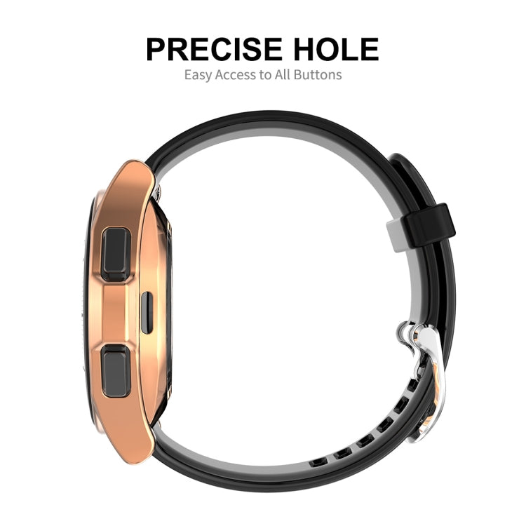 For Samsung Galaxy Watch4 Classic 46mm ENKAY Hat-Prince Full Coverage Electroplate Soft Case TPU HD Clear Cover + Tempered Glass Protector(Black) - Watch Cases by ENKAY | Online Shopping South Africa | PMC TechLife | Buy Now Pay Later Mobicred