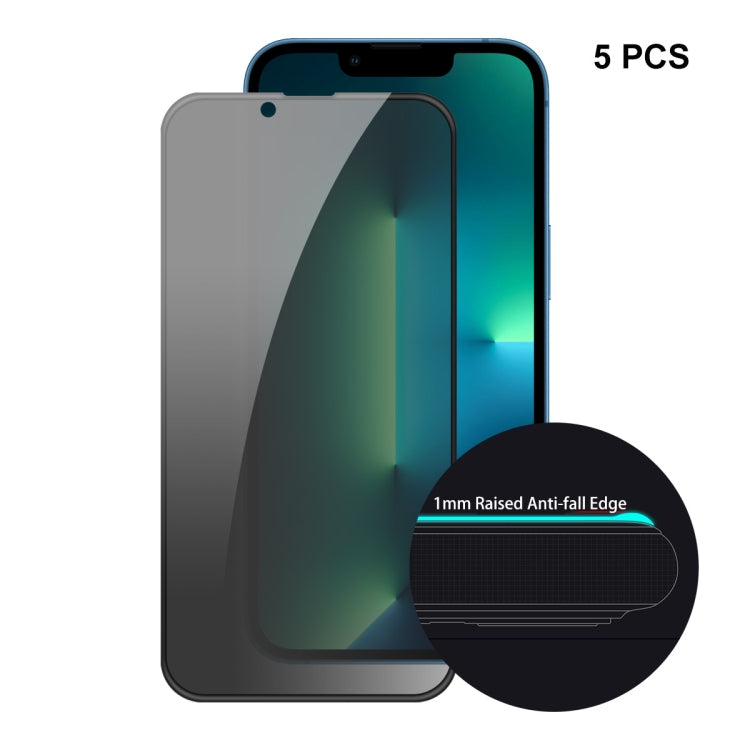 For iPhone 13 Pro Max 5pcs ENKAY Hat-Prince Full Coverage Anti-drop Privacy Screen Protector Anti-spy Tempered Glass Film - iPhone 13 Pro Max Tempered Glass by ENKAY | Online Shopping South Africa | PMC TechLife | Buy Now Pay Later Mobicred