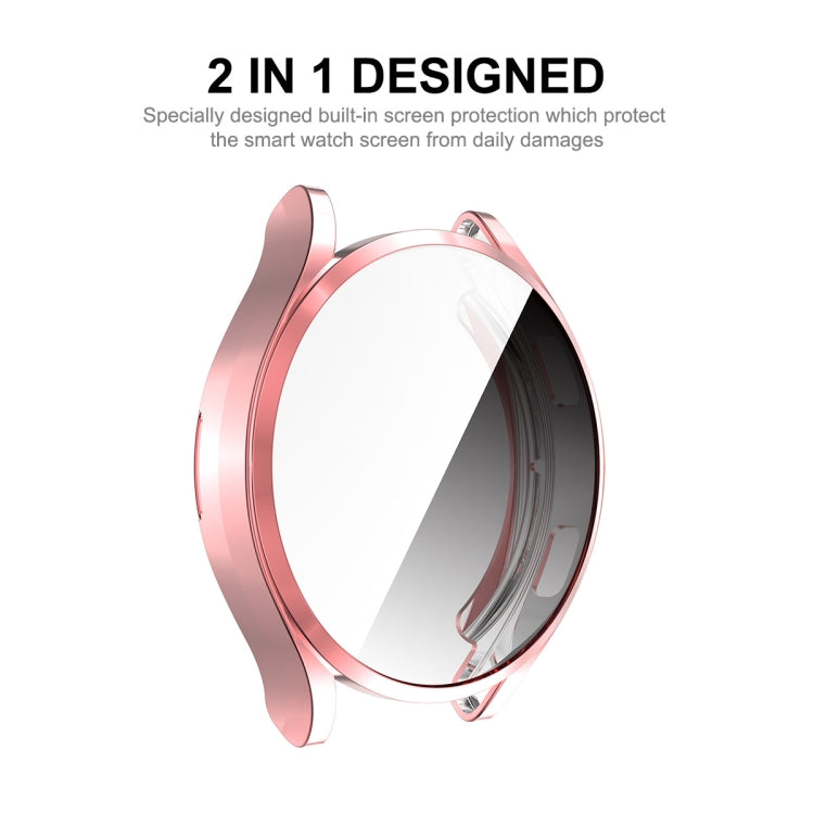 For Samsung Galaxy Watch4 44mm ENKAY Hat-Prince Full Coverage Electroplated Soft TPU Case with Screen Protection(Rose Gold) - Screen Protector by ENKAY | Online Shopping South Africa | PMC TechLife | Buy Now Pay Later Mobicred