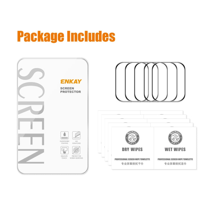 5 PCS ENKAY Hat-Prince 3D Full Coverage Soft PC Edge + PMMA HD Screen Protector Film For Apple Watch Series 7 45mm - free shipping - PMC TechLife - Order now!