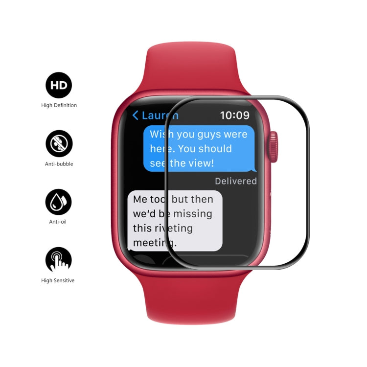 1 PCS ENKAY Hat-Prince Case Friendly 3D Full Screen PET Curved Hot Bending HD Screen Protector Film For Apple Watch Series 7 41mm(Transparent) - Screen Protector by ENKAY | Online Shopping South Africa | PMC TechLife | Buy Now Pay Later Mobicred