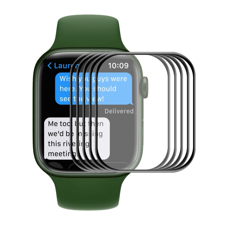 5 PCS ENKAY Hat-Prince Case Friendly 3D Full Screen PET Curved Hot Bending HD Screen Protector Film For Apple Watch Series 7 41mm(Black) - Others by ENKAY | Online Shopping South Africa | PMC TechLife | Buy Now Pay Later Mobicred