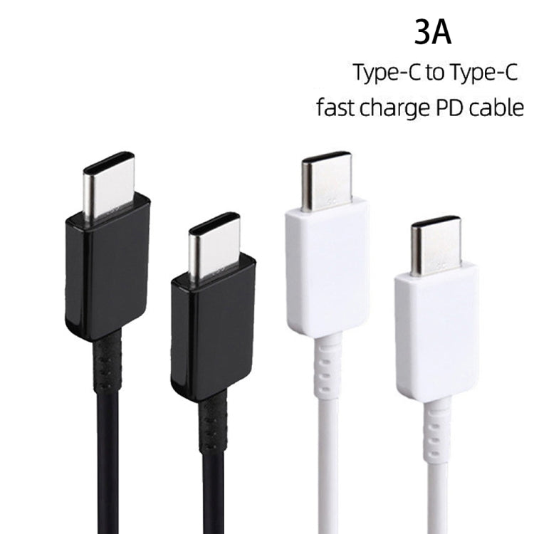XJ-69 5 PCS 1m 3A USB-C / Type-C to Type-C TPU Charging Sync Data Cable for Mobile Phone(White) - free shipping - PMC TechLife - Order now!