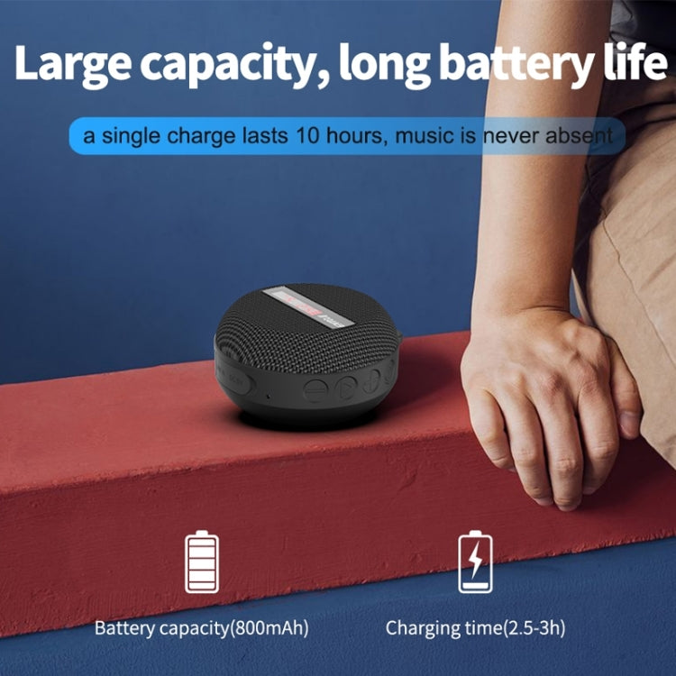 BT368 LED Digital Display Outdoor Portable IPX65 Waterproof Bluetooth Speaker(Blue) - Waterproof Speaker by PMC TechLife | Online Shopping South Africa | PMC TechLife