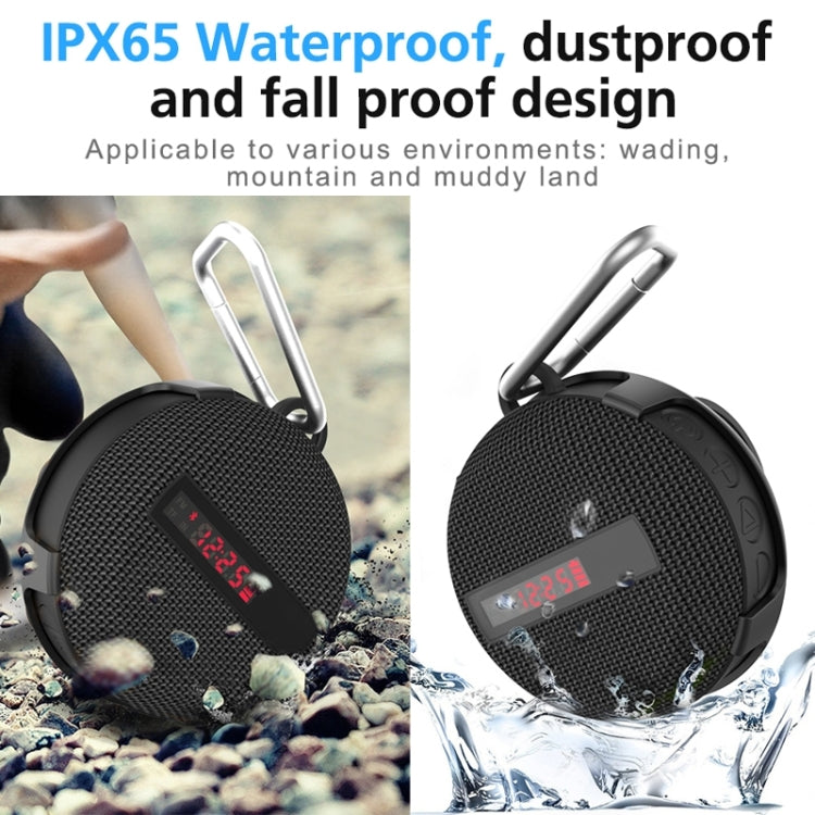 BT368 LED Digital Display Outdoor Portable IPX65 Waterproof Bluetooth Speaker(Black) - Waterproof Speaker by PMC TechLife | Online Shopping South Africa | PMC TechLife | Buy Now Pay Later Mobicred