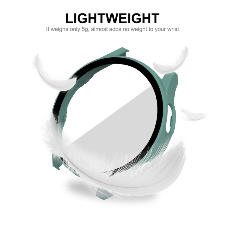 ENKAY Hat-Prince Full Coverage PC Frame + Tempered Glass Protector Composite Case for Samsung Galaxy Watch4 40mm(Green) - Watch Cases by ENKAY | Online Shopping South Africa | PMC TechLife | Buy Now Pay Later Mobicred