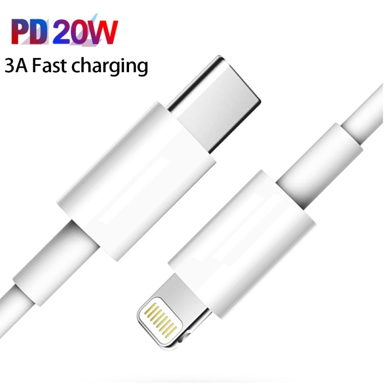 CS-20W Mini Portable PD3.0 + QC3.0 Dual Ports Fast Charger with 3A Type-C to 8 Pin Data Cable(EU Plug) - free shipping - PMC TechLife - Order now!