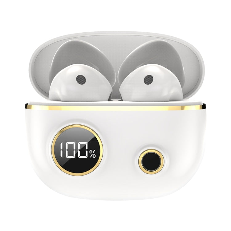 PRO100 TWS Bluetooth 5.2 Noise Canceling Waterproof Earphones 9D Stereo Sports Headphone with Charging Case(White) - Bluetooth Earphone by PMC TechLife | Online Shopping South Africa | PMC TechLife