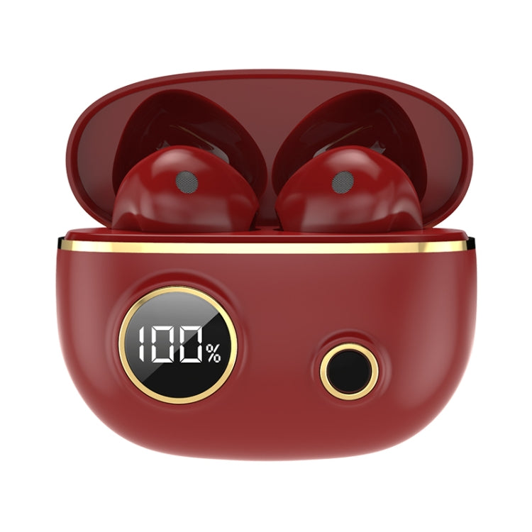 PRO100 TWS Bluetooth 5.2 Noise Canceling Waterproof Earphones 9D Stereo Sports Headphone with Charging Case(Red) - Bluetooth Earphone by PMC TechLife | Online Shopping South Africa | PMC TechLife