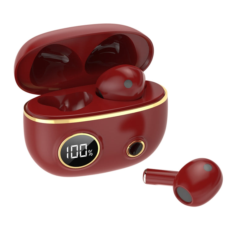 PRO100 TWS Bluetooth 5.2 Noise Canceling Waterproof Earphones 9D Stereo Sports Headphone with Charging Case(Red) - Bluetooth Earphone by PMC TechLife | Online Shopping South Africa | PMC TechLife