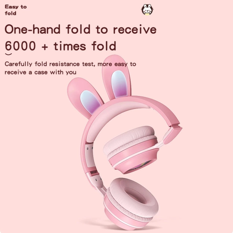 KE-01 Rabbit Ear Wireless Bluetooth 5.0 Stereo Music Foldable Headset with Mic For PC(Ivory White) - Headset & Headphone by PMC TechLife | Online Shopping South Africa | PMC TechLife
