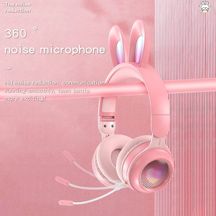 KE-01 Rabbit Ear Wireless Bluetooth 5.0 Stereo Music Foldable Headset with Mic For PC(Sky Blue) - Headset & Headphone by PMC TechLife | Online Shopping South Africa | PMC TechLife