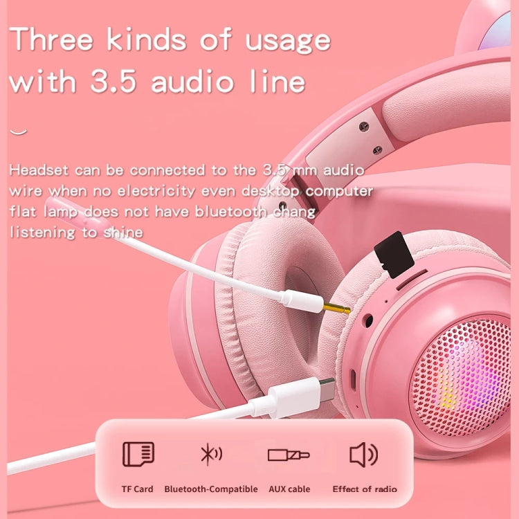 KE-01 Rabbit Ear Wireless Bluetooth 5.0 Stereo Music Foldable Headset with Mic For PC(Mint Green) - Headset & Headphone by PMC TechLife | Online Shopping South Africa | PMC TechLife