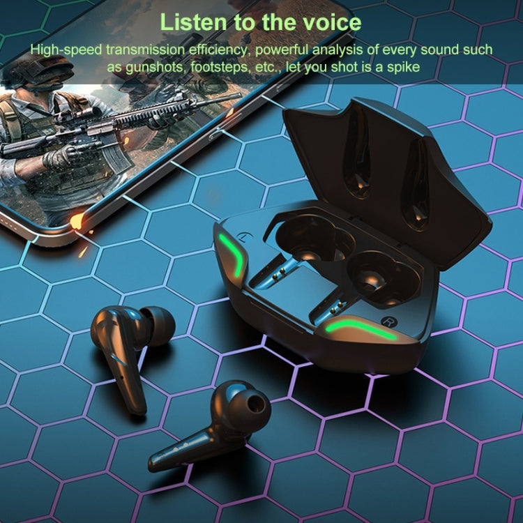 TWS-G11 Bluetooth 5.0 Low Latency TWS Stereo Gaming Earphone with Cool LED(White) - TWS Earphone by PMC TechLife | Online Shopping South Africa | PMC TechLife