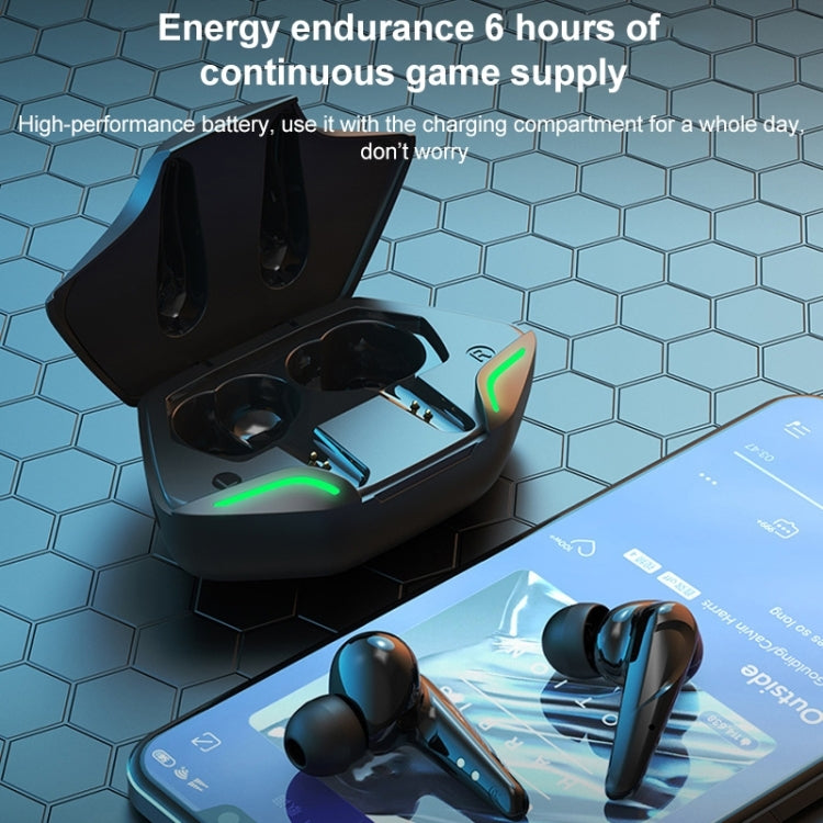 TWS-G11 Bluetooth 5.0 Low Latency TWS Stereo Gaming Earphone with Cool LED(Yellow) - TWS Earphone by PMC TechLife | Online Shopping South Africa | PMC TechLife