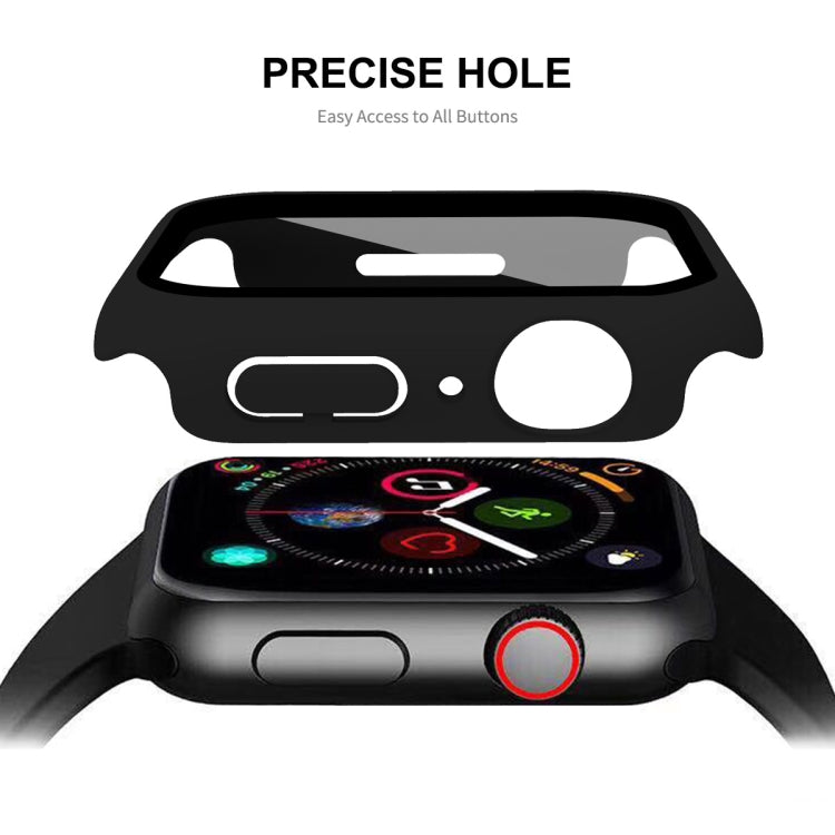 ENKAY Hat-Prince 2 in 1 PC Frame + 9H Tempered Glass Protector Full Coverage Case For Apple Watch Series 8 / 7 41mm(Dark Blue) - Watch Cases by ENKAY | Online Shopping South Africa | PMC TechLife | Buy Now Pay Later Mobicred
