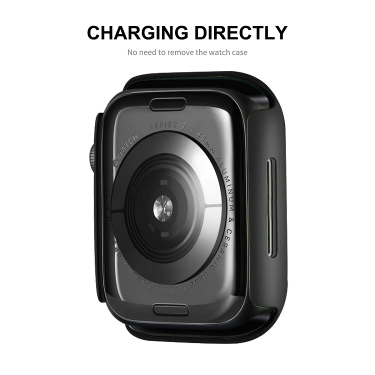 ENKAY Hat-Prince 2 in 1 PC Frame + 9H Tempered Glass Protector Full Coverage Case For Apple Watch Series 8 / 7 45mm(Pink) - Watch Cases by ENKAY | Online Shopping South Africa | PMC TechLife | Buy Now Pay Later Mobicred