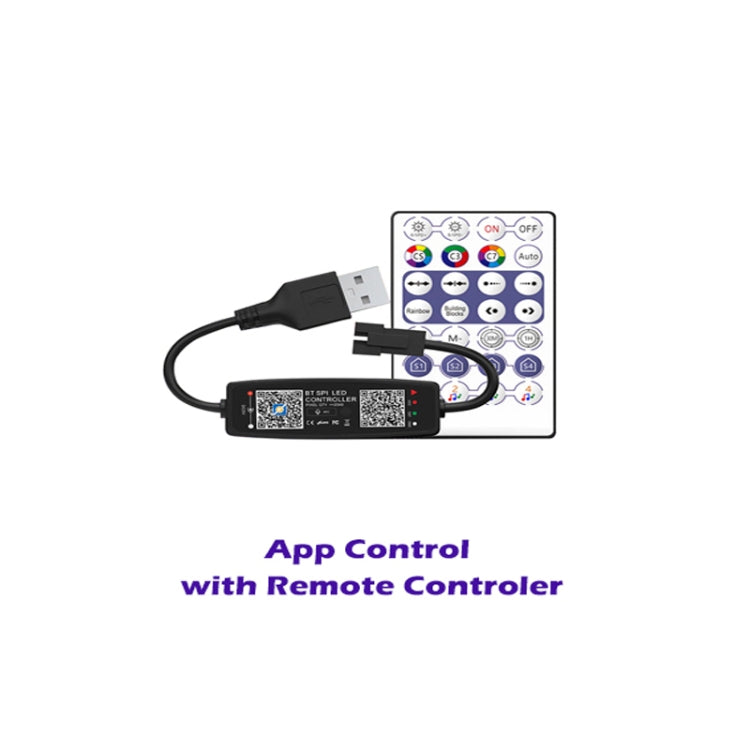 WS2812B USB 5V APP Remote Controller Bluetooth Music Controller for SK6812 WS2811 WS2812 LED Light Strip - free shipping - PMC TechLife - Order now!