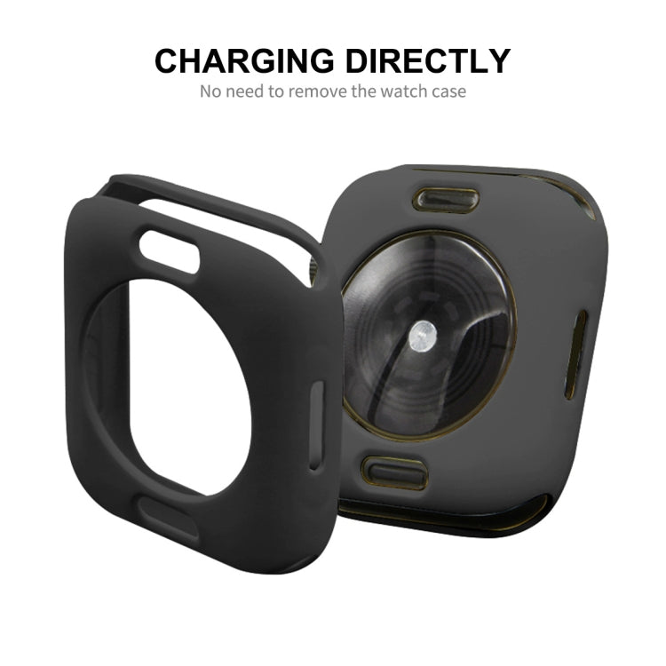 ENKAY Hat-Prince Protective TPU Watch Case + Full Coverage PET Screen Protector Film For Apple Watch Series 8 / 7 45mm(Black) - Watch Cases by ENKAY | Online Shopping South Africa | PMC TechLife | Buy Now Pay Later Mobicred