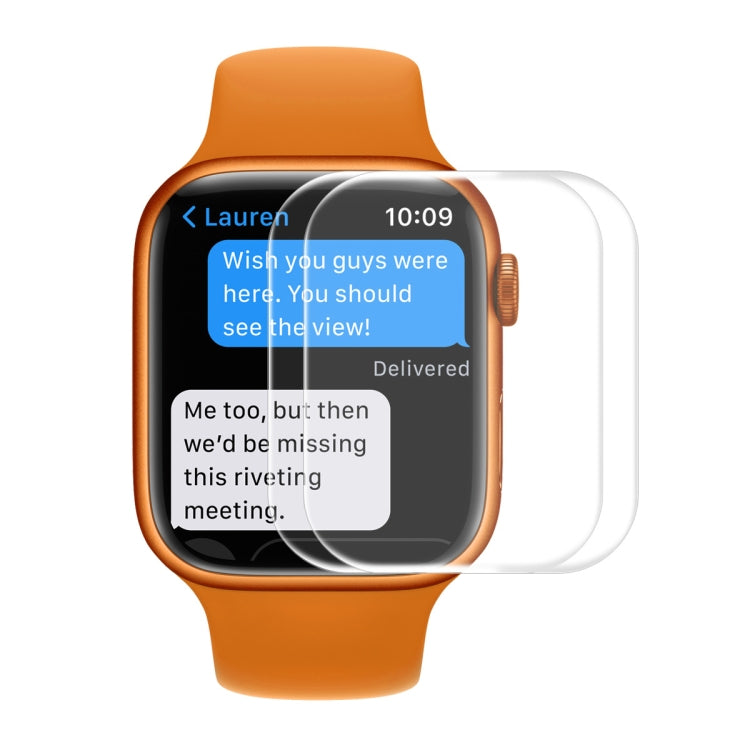2 PCS ENKAY Hat-Prince 3D Curved Edge Full Coverage Full Tempered Glass HD Screen Protector Film For Apple Watch Series 7 41mm(Transparent) - free shipping - PMC TechLife - Order now!