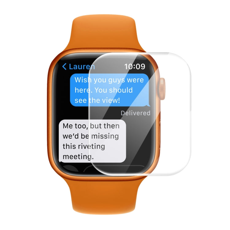 1 PC ENKAY Hat-Prince 3D Curved Edge Full Coverage Full Tempered Glass HD Screen Protector Film For Apple Watch Series 7 45mm(Transparent) - free shipping - PMC TechLife - Order now!