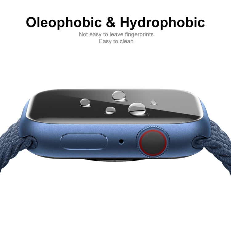 2 PCS ENKAY Hat-Prince 3D Curved Edge Full Coverage Full Tempered Glass HD Screen Protector Film For Apple Watch Series 7 45mm(Black) - Screen Protector by ENKAY | Online Shopping South Africa | PMC TechLife | Buy Now Pay Later Mobicred