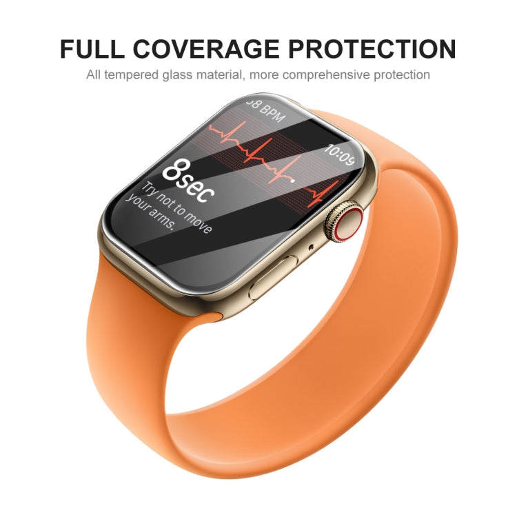 5 PCS ENKAY Hat-Prince 3D Curved Edge Full Coverage Full Tempered Glass HD Screen Protector Film For Apple Watch Series 7 45mm(Black) - Screen Protector by ENKAY | Online Shopping South Africa | PMC TechLife | Buy Now Pay Later Mobicred
