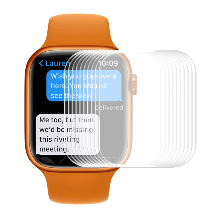 10 PCS ENKAY Hat-Prince 3D Curved Edge Full Coverage Full Tempered Glass HD Screen Protector Film For Apple Watch Series 7 45mm(Transparent) - free shipping - PMC TechLife - Order now!