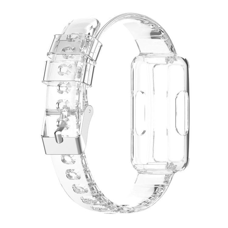 For Fitbit inspire HR Transparent Silicone Integrated Watch Band(Transparent) - Watch Bands by PMC TechLife | Online Shopping South Africa | PMC TechLife | Buy Now Pay Later Mobicred