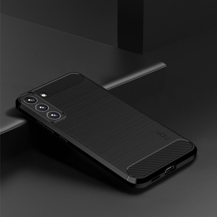 For Samsung Galaxy S22 5G MOFI Gentleness Series Brushed Texture Carbon Fiber Soft TPU Case(Black) - Galaxy S22 5G Cases by MOFI | Online Shopping South Africa | PMC TechLife | Buy Now Pay Later Mobicred