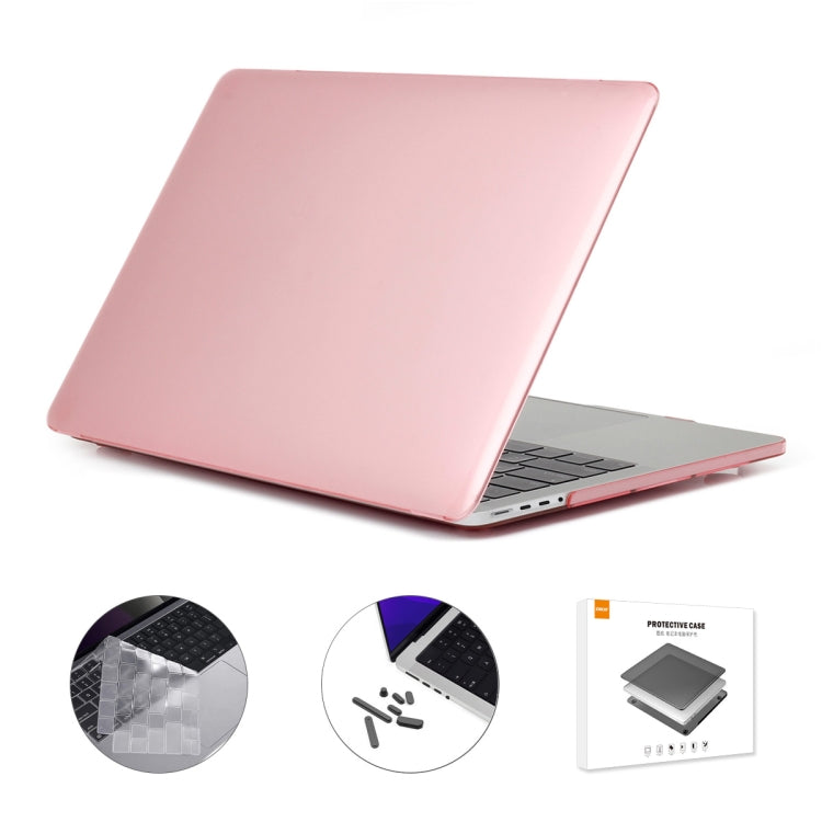 ENKAY Hat-Prince 3 in 1 Crystal Laptop Protective Case + TPU Keyboard Film + Anti-dust Plugs Set for MacBook Pro 16.2 inch A2485 2021/A2880 2023, Version:EU Version(Pink) - free shipping - PMC TechLife - Order now!