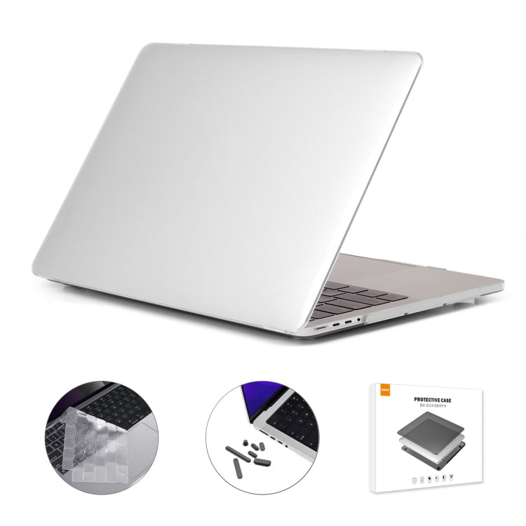 ENKAY Hat-Prince 3 in 1 Crystal Laptop Protective Case + TPU Keyboard Film + Anti-dust Plugs Set for MacBook Pro 14.2 inch A2442 2021, Version:EU Version(Transparent) - MacBook Pro Cases by ENKAY | Online Shopping South Africa | PMC TechLife | Buy Now Pay Later Mobicred