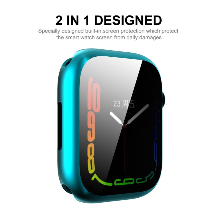 For Apple Watch Series 8 / 7 45mm ENKAY Hat-Prince Electroplated TPU Case(Cyan) - Watch Cases by ENKAY | Online Shopping South Africa | PMC TechLife | Buy Now Pay Later Mobicred