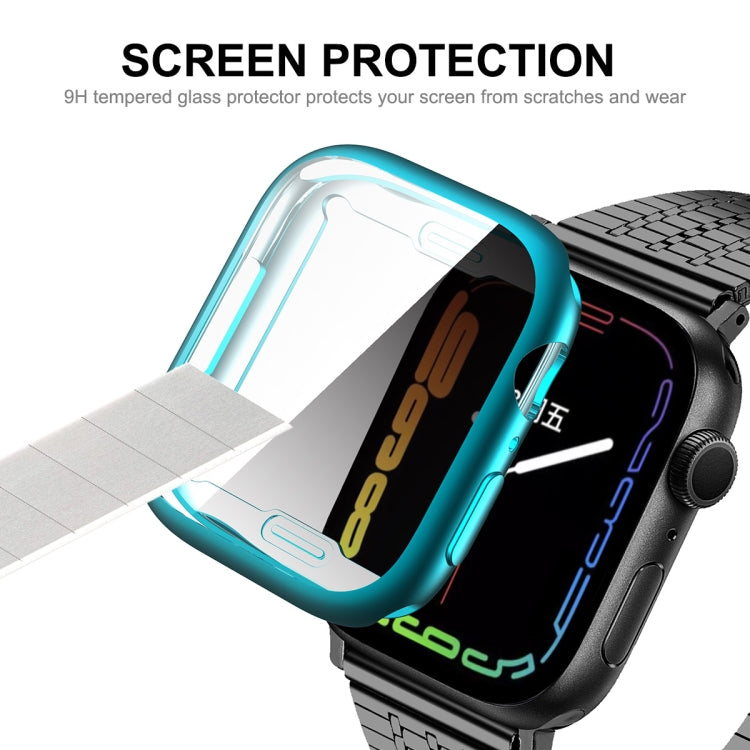 For Apple Watch Series 8 / 7 45mm ENKAY Hat-Prince Electroplated TPU Case(Dark Blue) - Watch Cases by ENKAY | Online Shopping South Africa | PMC TechLife | Buy Now Pay Later Mobicred