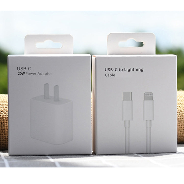 1m AU-20W PD USB-C / Type-C Travel Charger with USB-C to 8 Pin Data Cable, AU Plug - USB Charger by PMC TechLife | Online Shopping South Africa | PMC TechLife | Buy Now Pay Later Mobicred