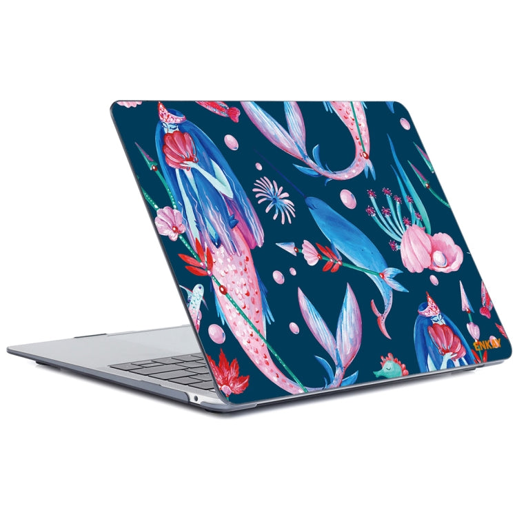 For MacBook Air 13.3 inch A1932 2018 ENKAY Hat-Prince Natural Series Laotop Protective Crystal Case(Mermaid) - MacBook Air Cases by ENKAY | Online Shopping South Africa | PMC TechLife | Buy Now Pay Later Mobicred