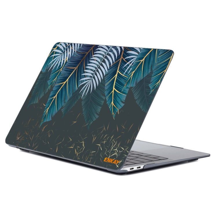 For MacBook Air 13.3 inch A1932 2018 ENKAY Hat-Prince Natural Series Laotop Protective Crystal Case(Palm Leaf) - MacBook Air Cases by ENKAY | Online Shopping South Africa | PMC TechLife