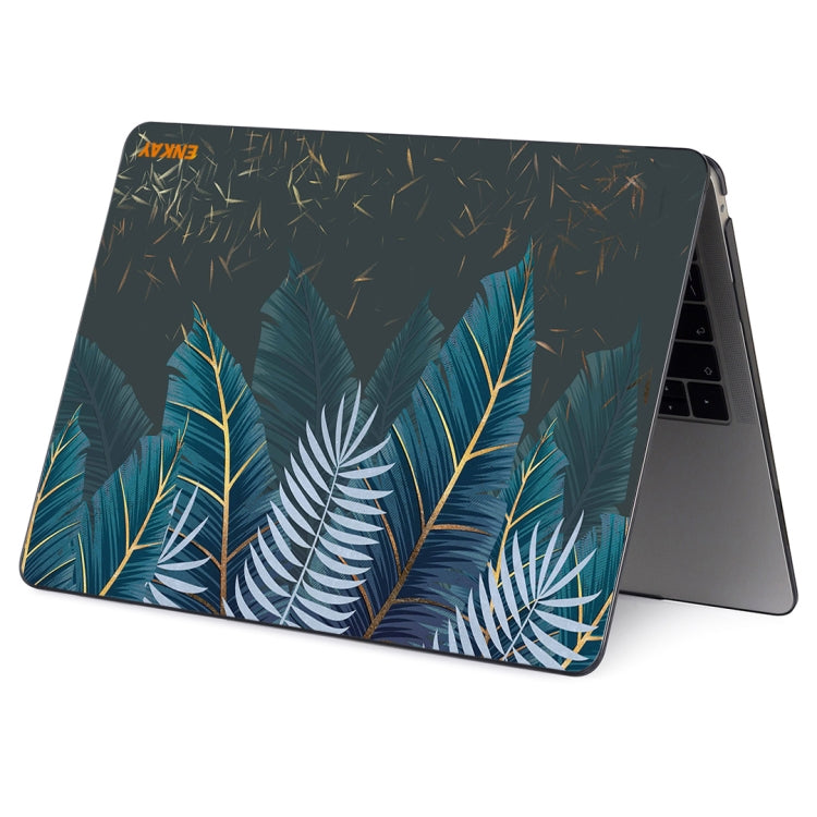 For MacBook Air 13.3 inch A1932 2018 ENKAY Hat-Prince Natural Series Laotop Protective Crystal Case(Palm Leaf) - MacBook Air Cases by ENKAY | Online Shopping South Africa | PMC TechLife
