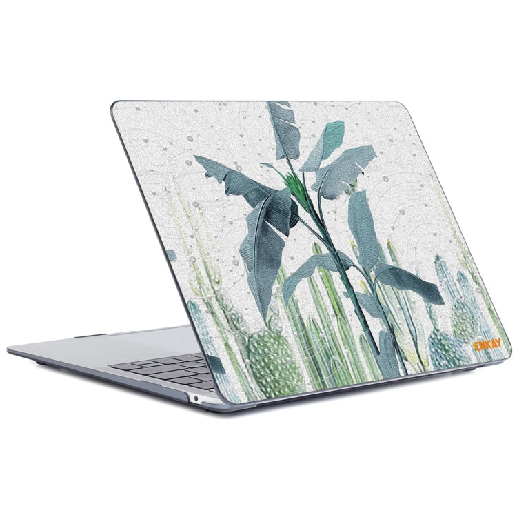 ENKAY Hat-Prince Natural Series Laotop Protective Crystal Case for MacBook Pro 15.4 inch A1707 / A1990(Banana Leaves) - MacBook Pro Cases by ENKAY | Online Shopping South Africa | PMC TechLife