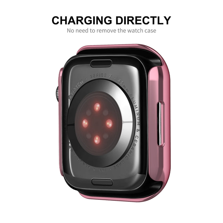 For Apple Watch Series 8 / 7 41mm ENKAY Hat-Prince 2 in 1 PC Frame + 9H Tempered Glass Case(Pink) - Watch Cases by ENKAY | Online Shopping South Africa | PMC TechLife | Buy Now Pay Later Mobicred