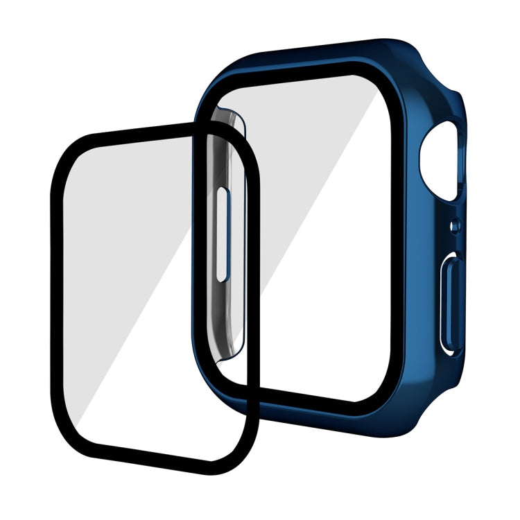 For Apple Watch Series 8 / 7 41mm ENKAY Hat-Prince 2 in 1 PC Frame + 9H Tempered Glass Case(Royal Blue) - Watch Cases by ENKAY | Online Shopping South Africa | PMC TechLife | Buy Now Pay Later Mobicred