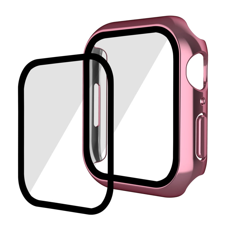 For Apple Watch Series 8 / 7 45mm ENKAY Hat-Prince 2 in 1 PC Frame + 9H Tempered Glass Case(Pink) - Watch Cases by ENKAY | Online Shopping South Africa | PMC TechLife | Buy Now Pay Later Mobicred