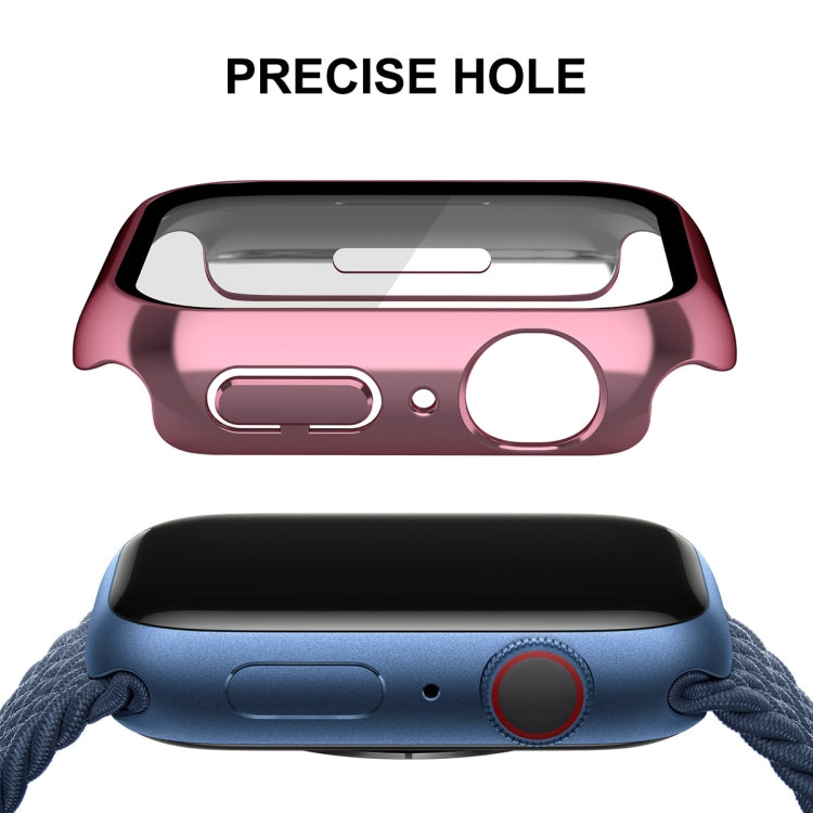 For Apple Watch Series 8 / 7 45mm ENKAY Hat-Prince 2 in 1 PC Frame + 9H Tempered Glass Case(Pink) - Watch Cases by ENKAY | Online Shopping South Africa | PMC TechLife | Buy Now Pay Later Mobicred