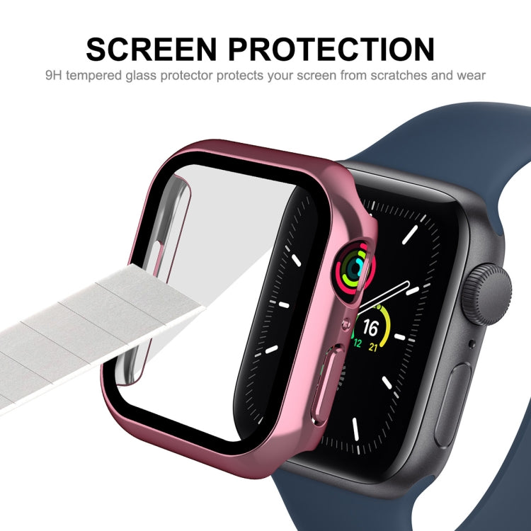 For Apple Watch Series 8 / 7 45mm ENKAY Hat-Prince 2 in 1 PC Frame + 9H Tempered Glass Case(Rose Gold) - free shipping - PMC TechLife - Order now!