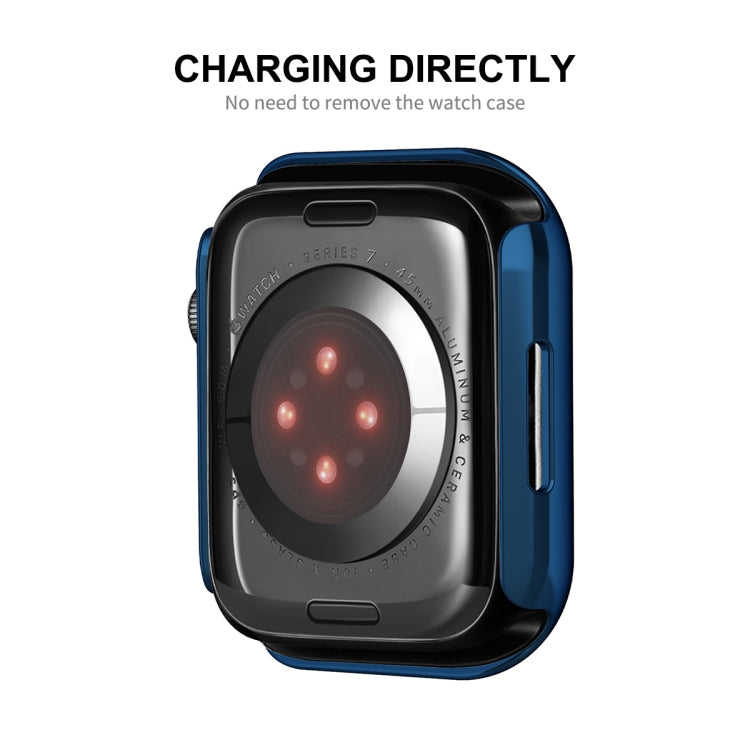 For Apple Watch Series 8 / 7 45mm ENKAY Hat-Prince 2 in 1 PC Frame + 9H Tempered Glass Case(Royal Blue) - Watch Cases by ENKAY | Online Shopping South Africa | PMC TechLife | Buy Now Pay Later Mobicred