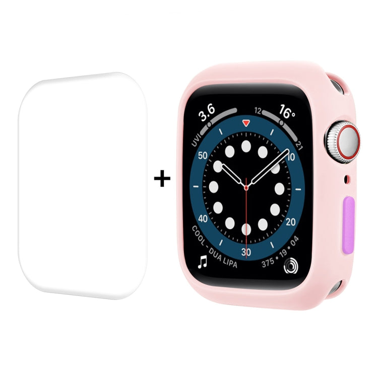 ENKAY  TPU Case  + Full Coverage PET Screen Protector For Apple Watch Series 8 / 7 45mm(Pink) - free shipping - PMC TechLife - Order now!