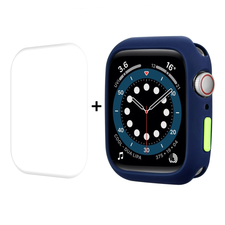 ENKAY  TPU Case  + Full Coverage PET Screen Protector For Apple Watch Series 8 / 7 45mm(Dark Blue) - free shipping - PMC TechLife - Order now!